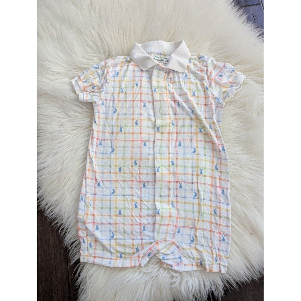 Magnetic Me Hopscotch Polo Romper Baby Bunny Easter 12-18 Months